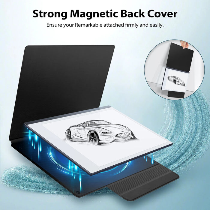 For Remarkable 2 Tablet Ultra-Thin Magnetic Lightweight Book Folio Case With Built-In Pen Holder