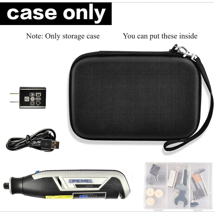 Case Compatible With Dremel Lite 7760 N / 10 4V Multi-Purpose Rotary Tool Kit Hard Carrying Storage Bag Organizer Fit