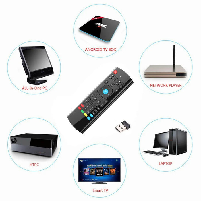 Backlit Air Mouse Keyboard For Pc Android Tv Box - 2.4Ghz Wireless Voice Remote