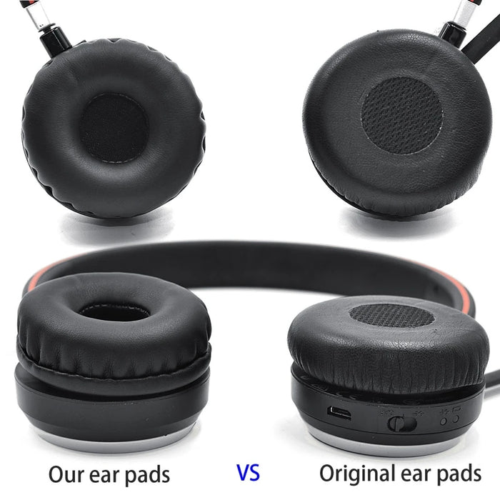 Pair of Protein Leather Ear Cushions For Jabra Evolve Headphones