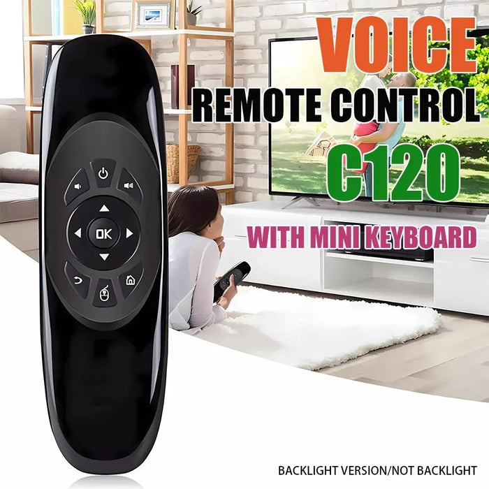 2.4G Rf Voice Air Mouse C120 - 7 Colour Backlight Mini Keyboard For Android Tv Box