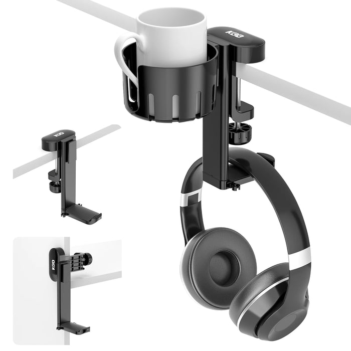 2 In 1 Rotatable Headphone Stand Cup Holder