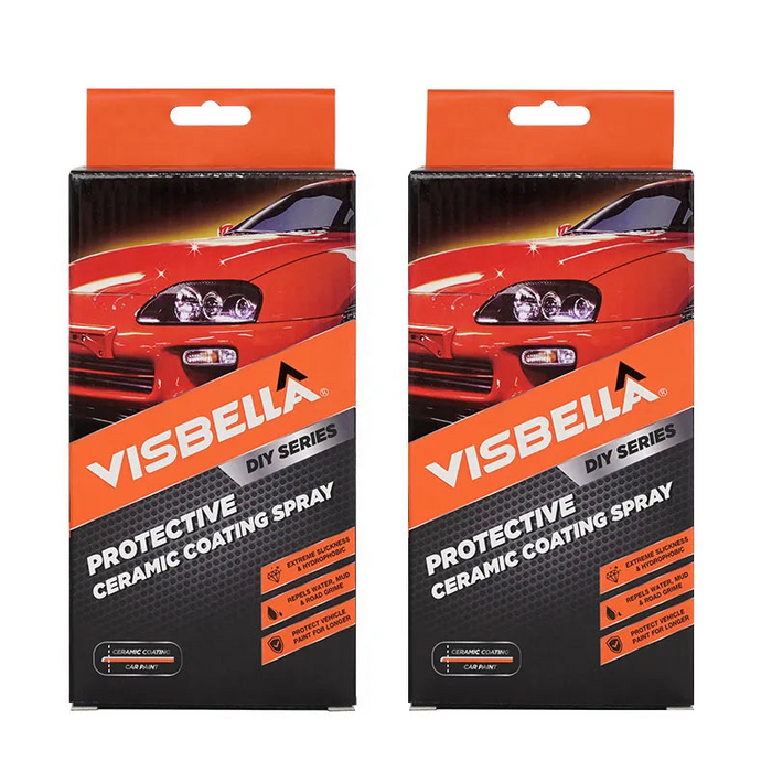 2Pc Nano Ceramic Car Coating Kit Glossy Finish