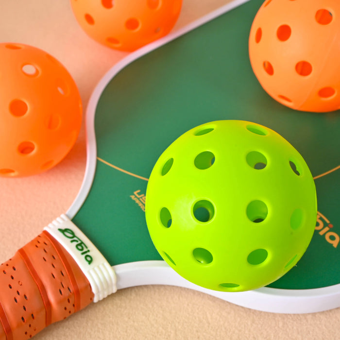 3 Piece Outdoor Pickleball Balls 40 Holes 74Mm Standard Size