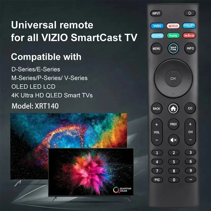 Universal Remote Xrt140 For Vizio Lcd Led Hdtvs - 4K Smart Tvs