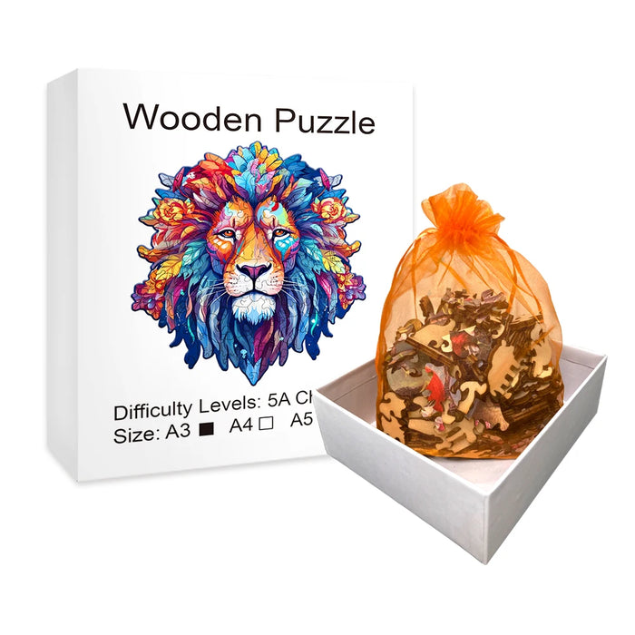 3D Wooden Lion Puzzle