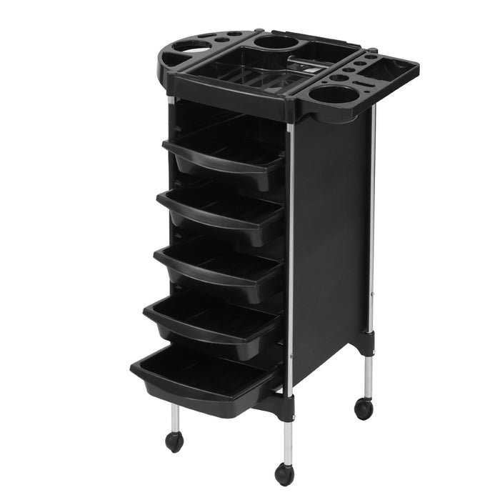 Salon Trolley Cart Spa Beauty Rolling Tray Hairdressing Storage 6 Tiers