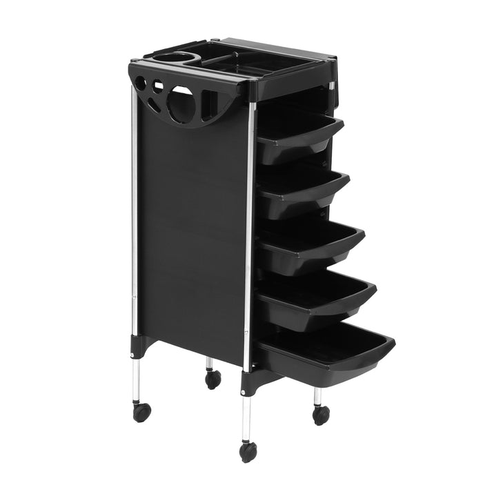 Salon Trolley Cart Spa Beauty Rolling Tray Hairdressing Storage 6 Tiers