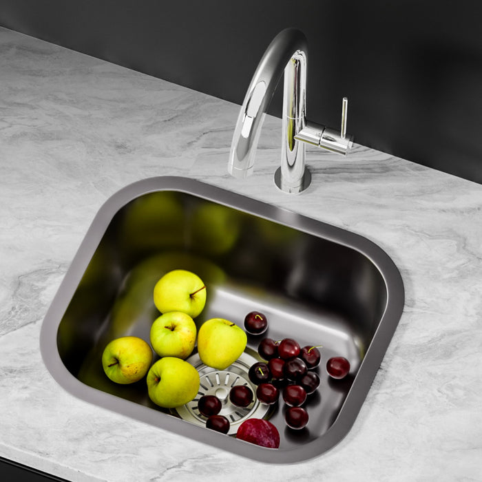 Kitchen Sink 30X36Cm Stainless Steel Nano Basin Single Bowl Black