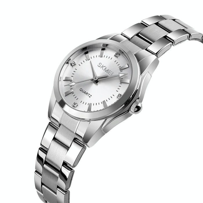 1620 Delicate Rhinestone Creative Casual Waterproof Quartz Women Steel Strap Watch