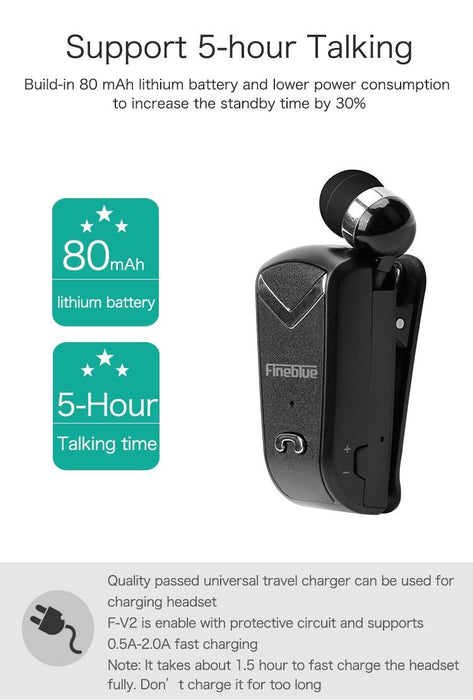 Wireless Stereo Bluetooth Earphone For Iphone Samsung Tablet