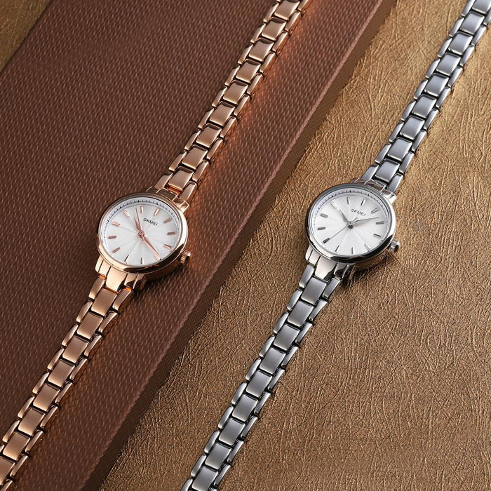 1410 Women Quartz European And American Fashion Watch Business Leisure Steel Belt