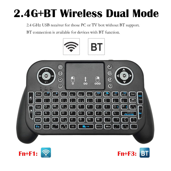 7 Colour Backlit Mini Wireless Keyboard For Android Tv Box