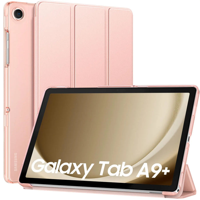 For Galaxy Tab A9 Plus 11 Inch 2023 Slim Stand Protective Smart Case With Hard Pc Translucent Back Shell