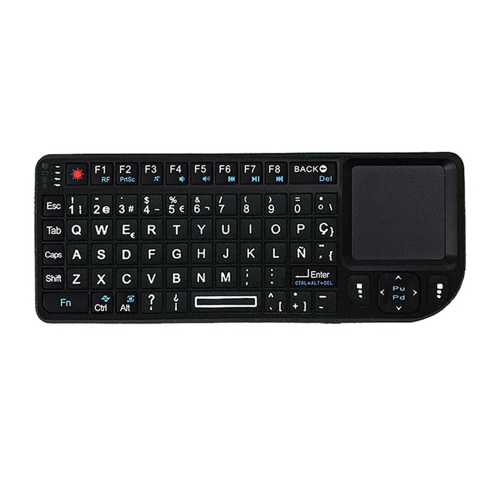 2.4G Mini Wireless Keyboard With 7 Colour Backlit Touchpad - English / Russian / Spanish / French - Android Tv Box / Pc / Tablet