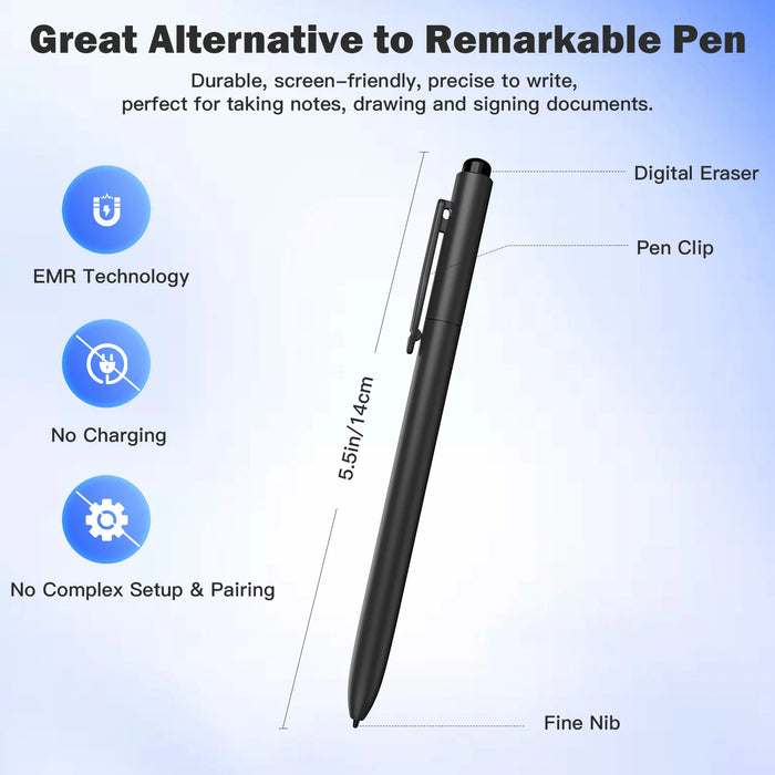 Stylus Digital Pen Marker Plus With 4096 Sensitivity & Palm Rejection For Kindle Scribe Remarkable 2