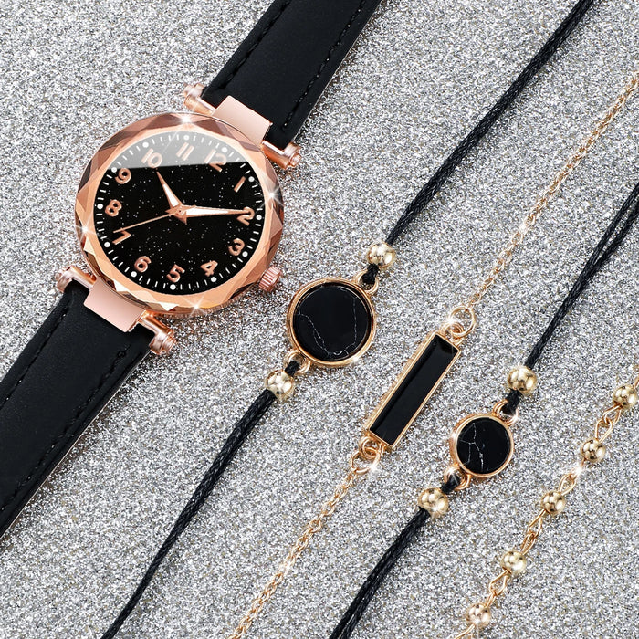 5 Piece Fashion Watch Bracelet Set