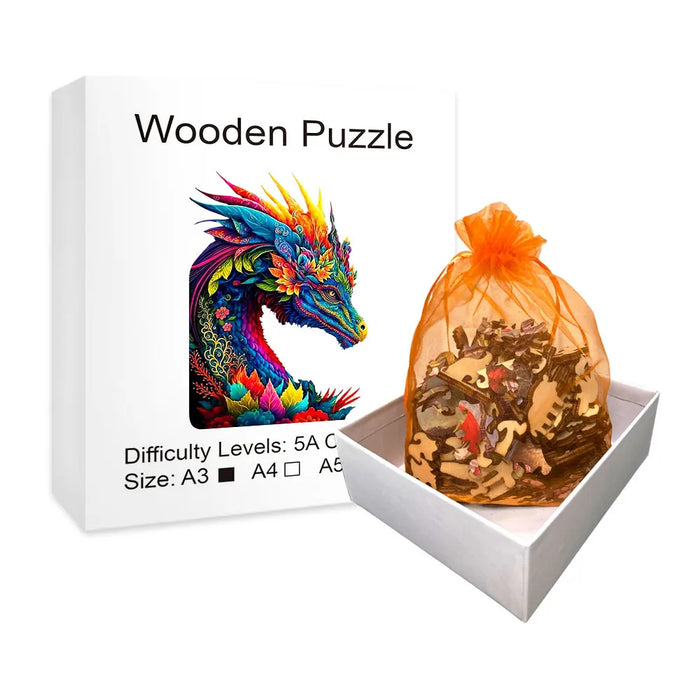 Coloured Dragon Wooden Puzzle