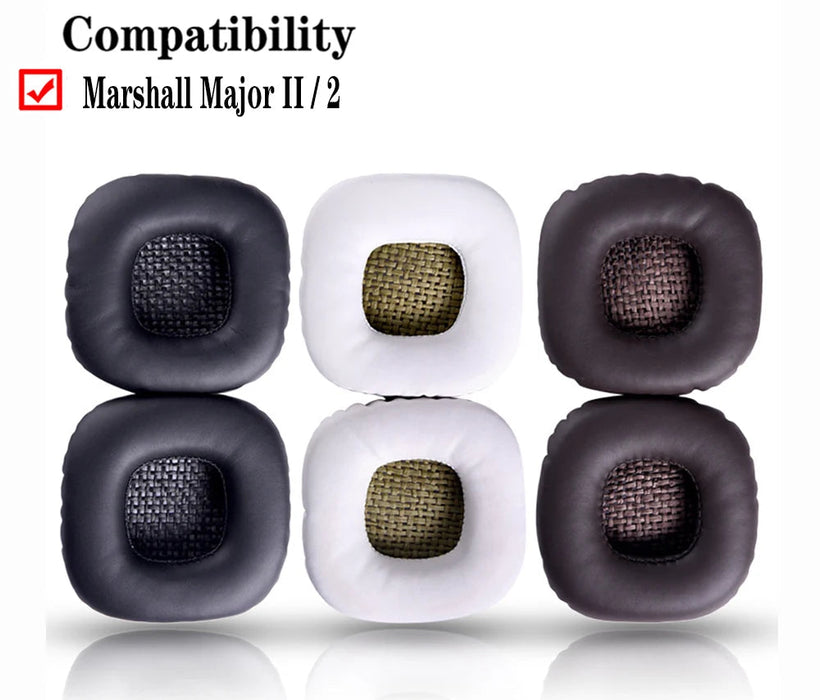 Pair of Earpads For Marshall Major 1 2 Headphones Black