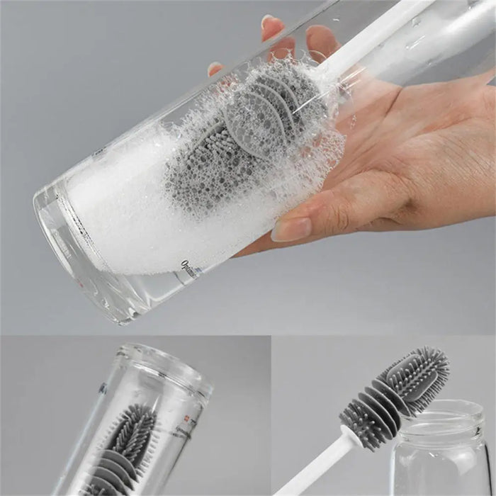 Long Handle Silicone Bottle Brush for Kitchen Cleaning