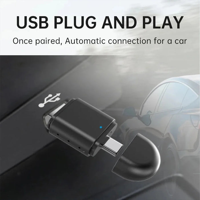 2-In-1 Wireless Carplay & Android Auto Adapter - Dual Connector Fast Wifi Smart Usb