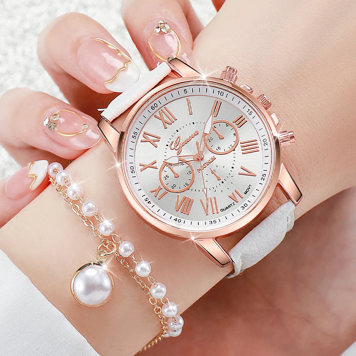 5 Piece Fashion Watch Jewelry Set - Without Box