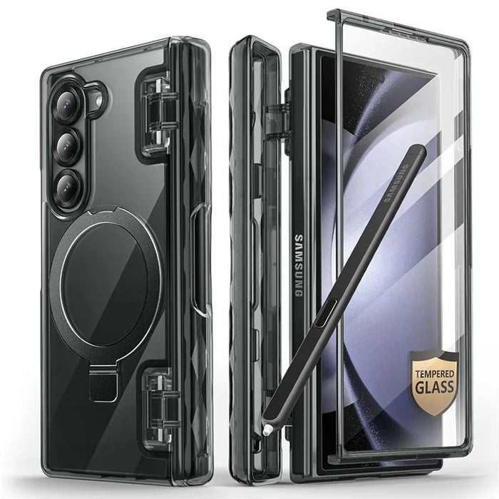 For Samsung Galaxy Z Fold 6 Cosmo Full Protective Hinge Protection Magnetic Case With Magsafe Stand & S Pen Holder