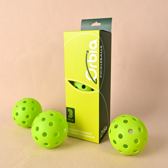 3 Piece Outdoor Pickleball Balls 40 Holes 74Mm Standard Size