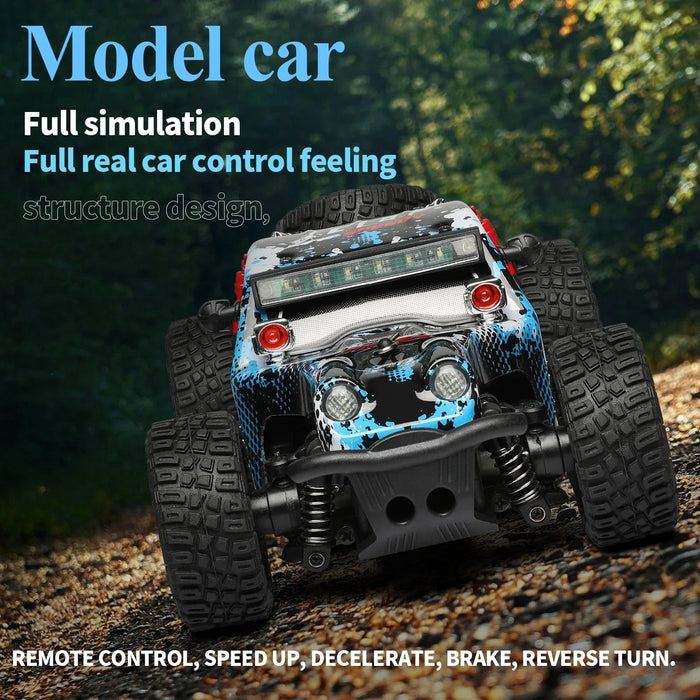 1 28 4wd Rc Car W/ LED Lights 30km/h Off Road Drift Vehicle