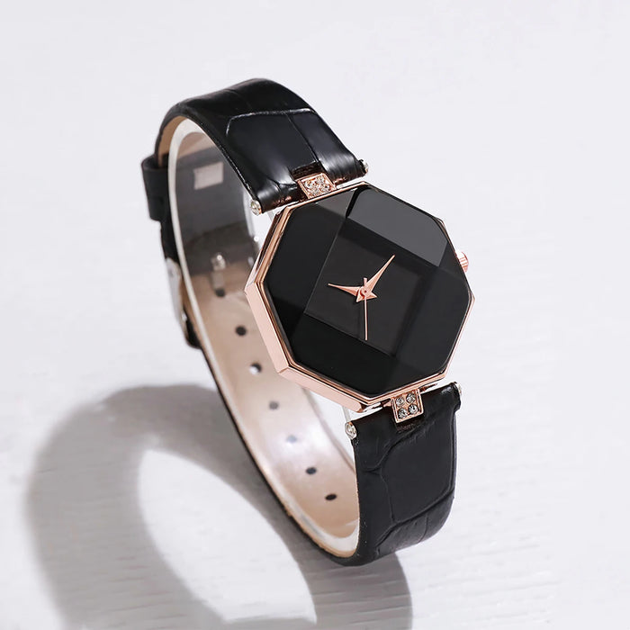 5 Piece Fashion Watch Set Leather Band