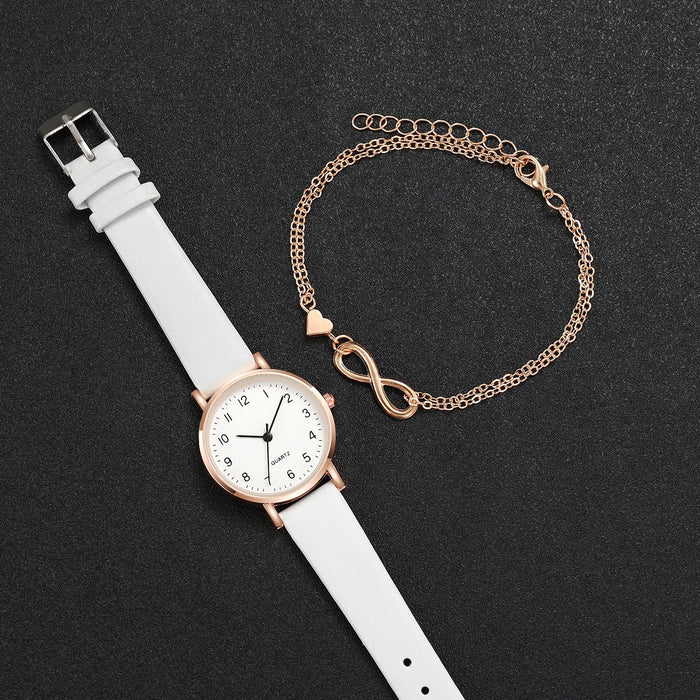 2 Piece Fashion Watch Bracelet Set for Women