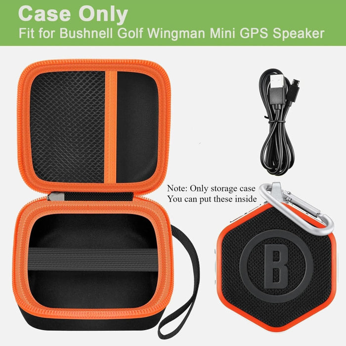 Case Compatible With Bushnell Golf Wingman Mini Gps Speaker Golf Cart Speakers Storage Holder With Extra Mesh