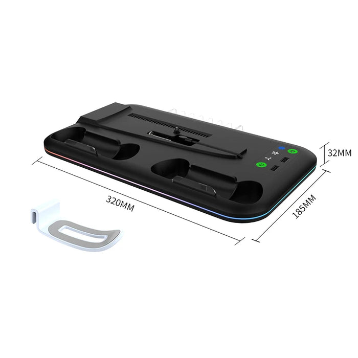 Ps5 Cooling Dock Dual Controller Charging Headphone Holder