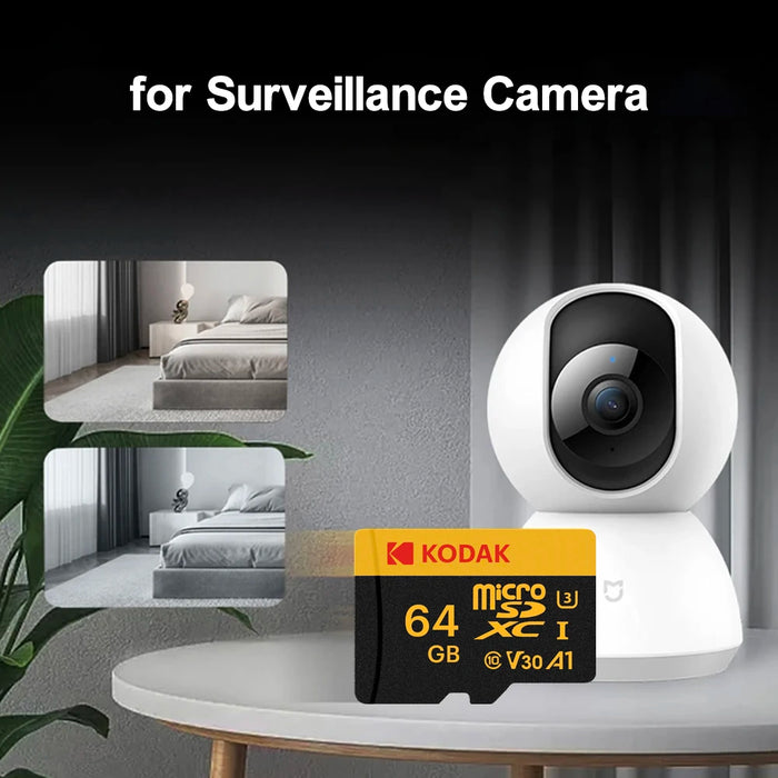 Kodak 64gb Micro Sd Card Class 10 Tf Flash 32gb / 128gb / 256gb / 512gb U3 V30 A1 Car Camera / Pc / Phone
