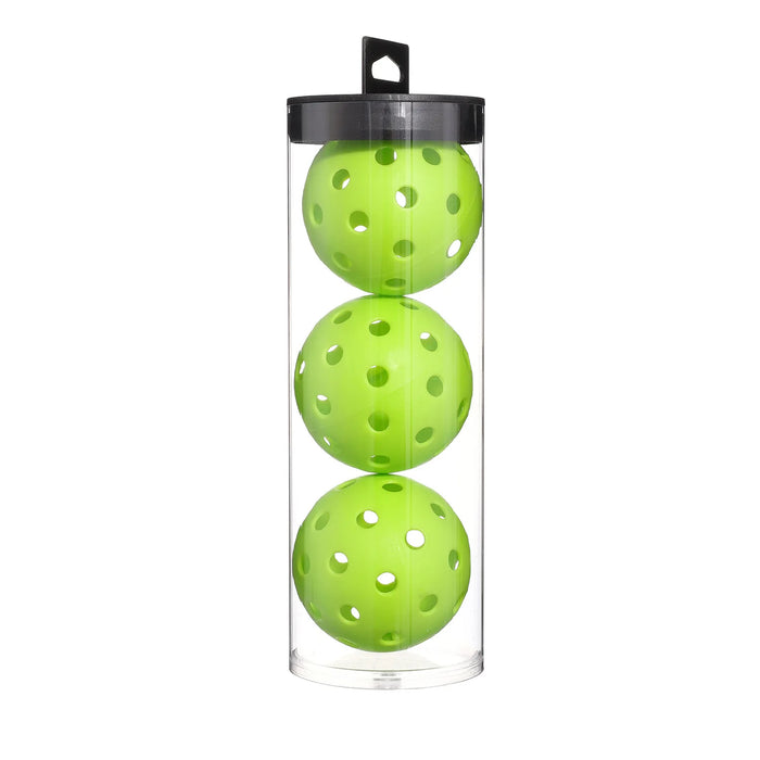 3 Piece Outdoor Pickleball Balls 40 Holes 74Mm Standard Size Plastic Box