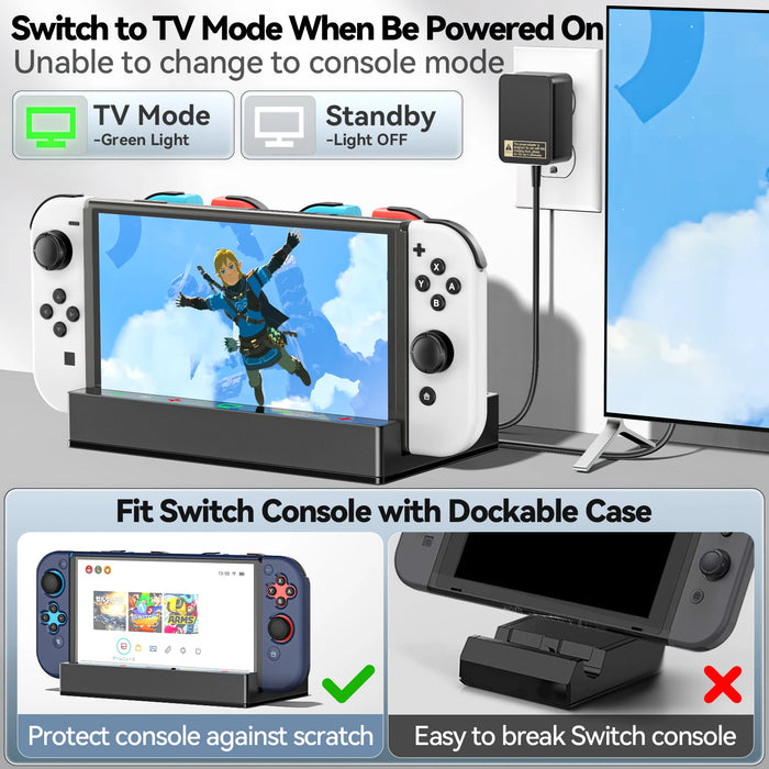 4K Hdmi Switch For Nintendo Switch Oled Tv