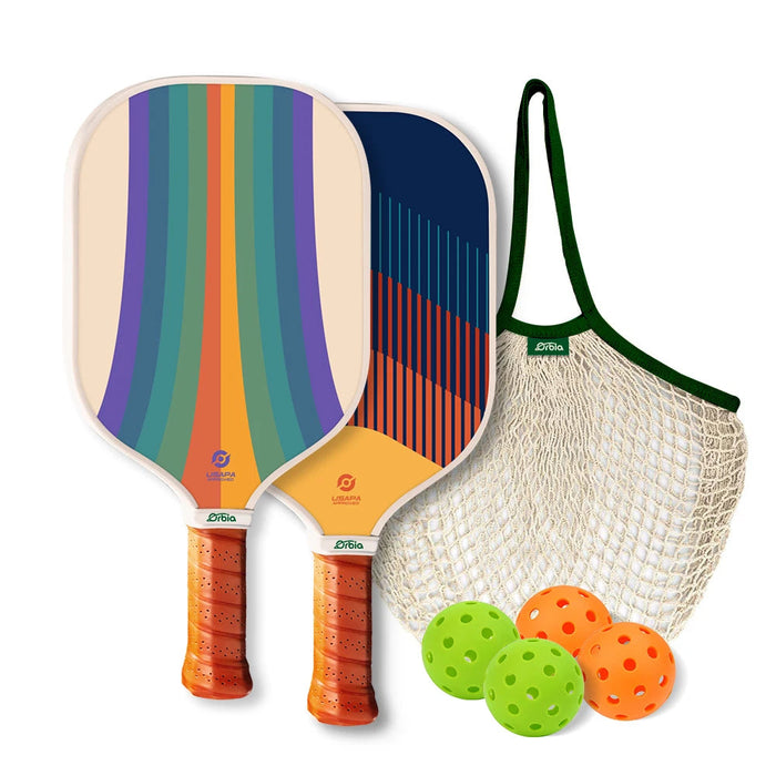 2 Paddle Pickleball Set 4 Balls Carry Bag USAPA Approved Glass Fiber