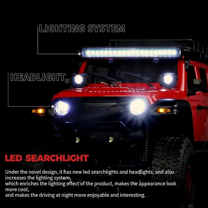 1 24 Mini Rc Car LED Lights 4wd Off Road Electric Crawler for Kids