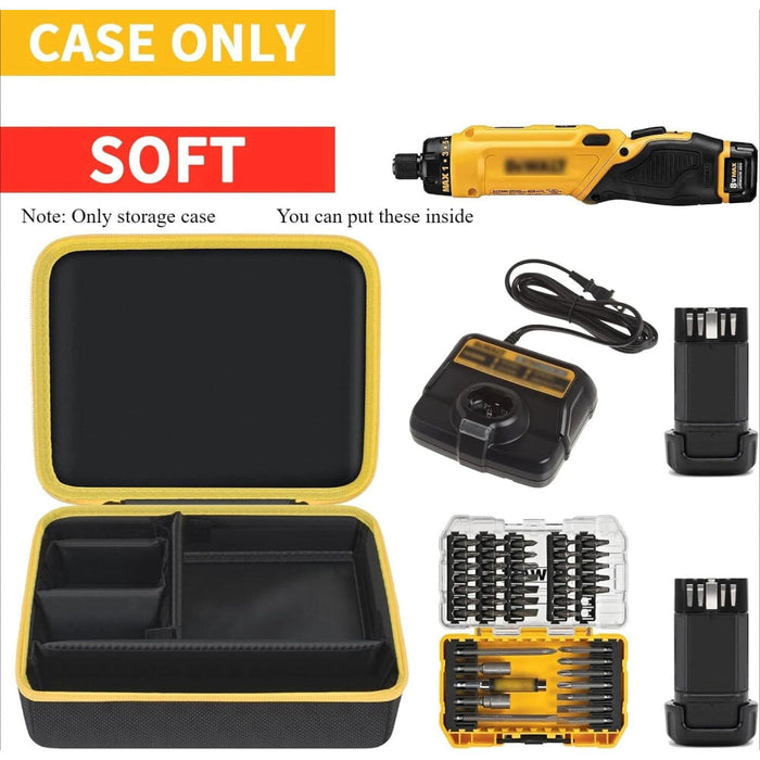 Carrying Case Bag Compatible With Dewalt Dcf682N1 / Dcf680N2 8V Max Cordless Screwdriver Rechargeable Gyroscopic