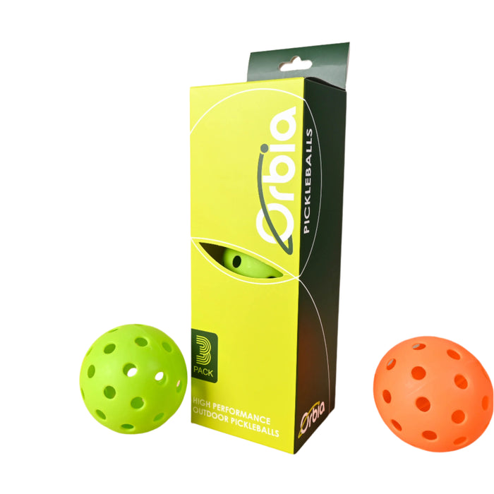 3 Piece Outdoor Pickleball Balls 40 Holes 74Mm Standard Size