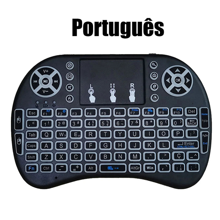 Backlit Mini Wireless Keyboard For Pc Android Tv Box - 2.4G Air Mouse With Touchpad - I8 Arabic French Spanish Russian