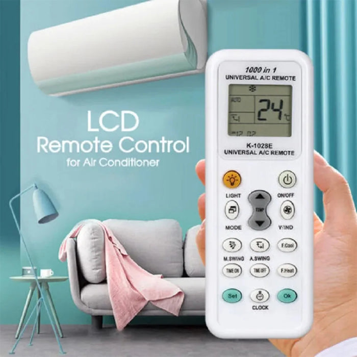 Universal A / C Remote Control K1028E For All Major Brands - Lcd Display