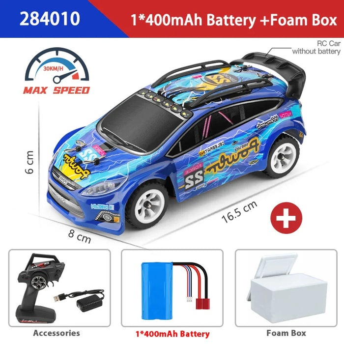 1 28 4wd Rc Car W/ LED Lights 30km/h Off Road Drift Vehicle