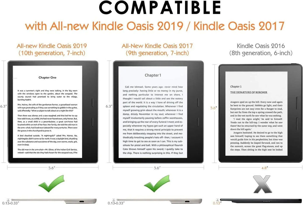 For 7" Kindle Oasis 9Th And 10Th Generation Only 2017 And 2019 Release Premium Ultra Lightweight Shell Case