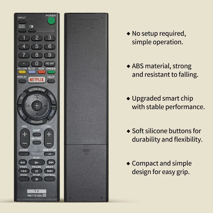 Universal Remote Control For Sony Bravia Tvs - Rmt - Tx100U With Netflix Buttons