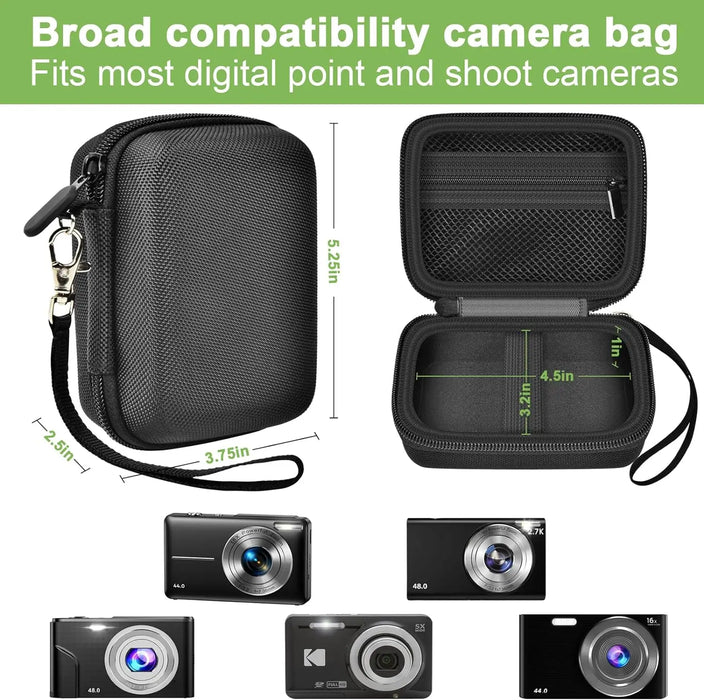 Compact Camera Case For Vahoiald Fhd 1080P Camkory Kodak Pixpro Fz45 Bk 16Mp Vlogging