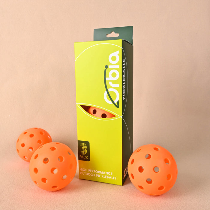 3 Piece Outdoor Pickleball Balls 40 Holes 74Mm Standard Size