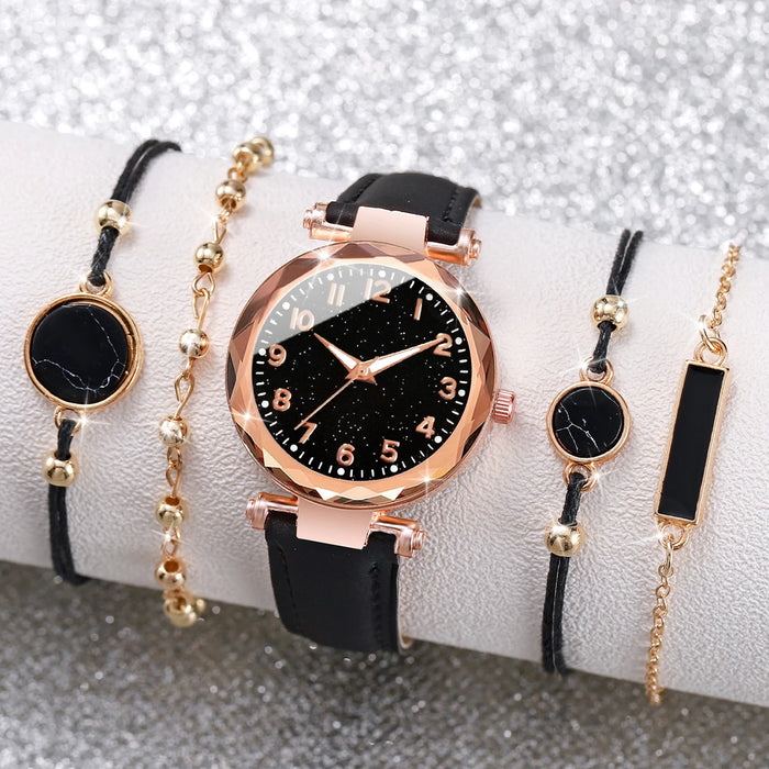 5 Piece Fashion Watch Bracelet Set