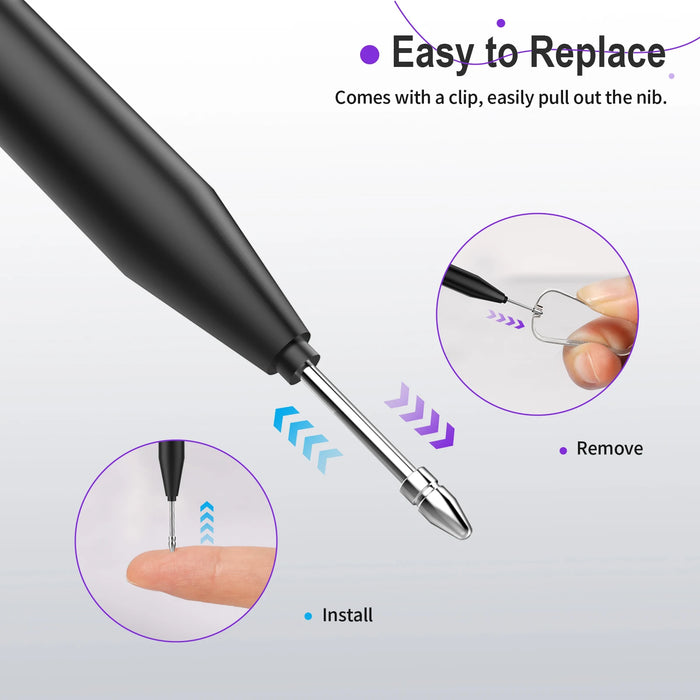 2 Pack Ballpoint Remarkable Marker Plus Pen Tips / Nibs Refills Wear-Resistant Metal Replacement