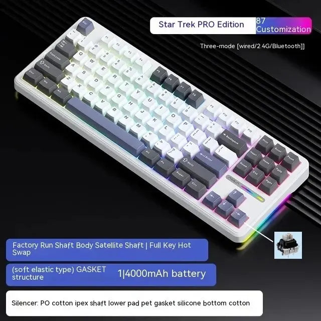 Wireless RGB Mechanical Keyboard with 87 Keys